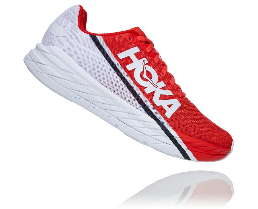 Hoka One One ランニングシューズ レディース 赤/白 - ロケットX - DY4967025